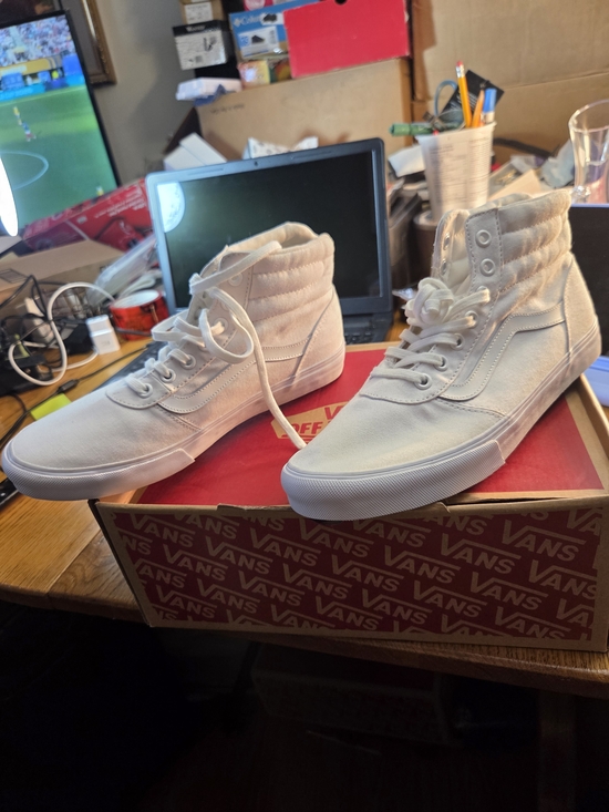 Vans Other - Vans Sk8-Hi Canvas Sneakers in Off-White